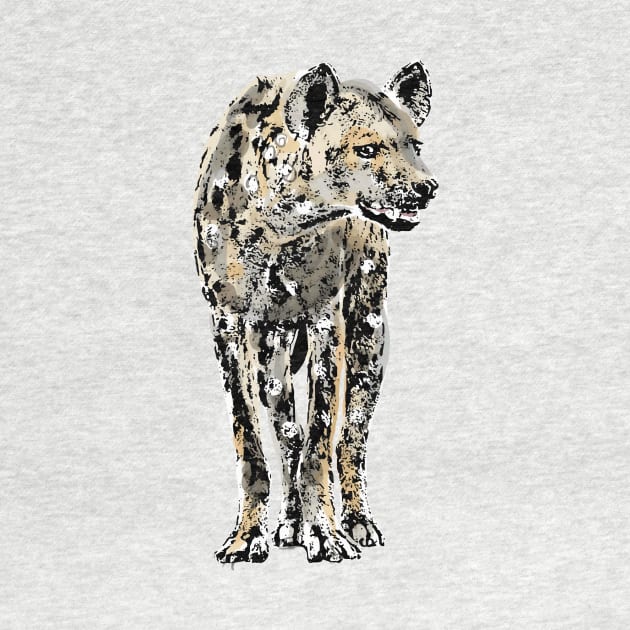 Spotted Hyena Watercolor Artwork for Hyena Fans by scotch